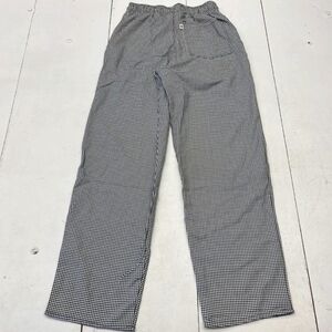 Uncommon Threads Black WHite Houndstooth Print Pull On Workwear Pants Adult S/M